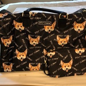 Betsey Johnson Corgi duffle bag